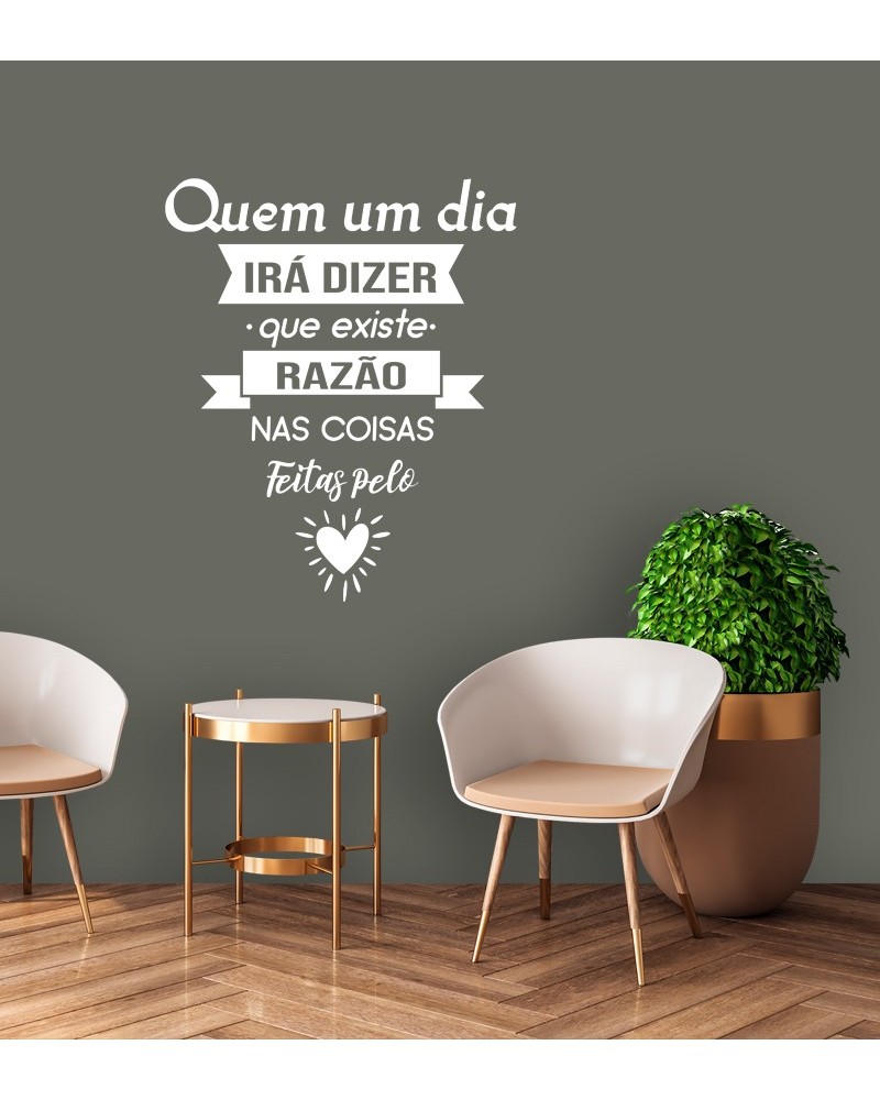 Adesivo Recorte - Quem Um Dia Irá Dizer Preto ou Branco