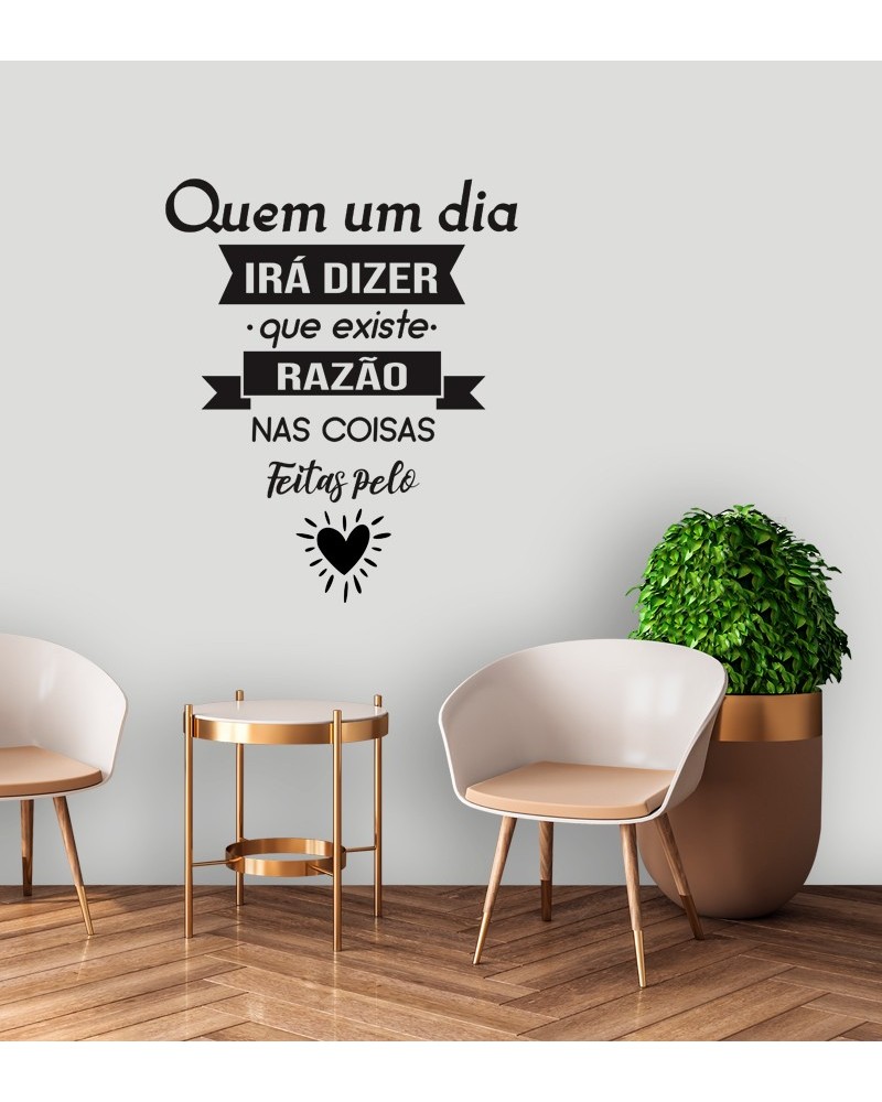 Adesivo Recorte - Quem Um Dia Irá Dizer Preto ou Branco